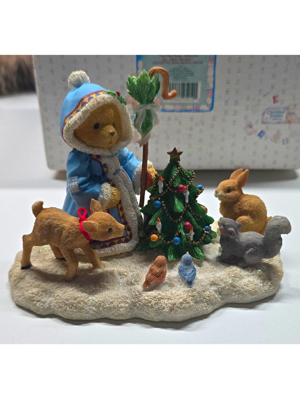 Cherished Teddies Olga "Feel The Peace" #182365 1996 Resin LE w/Animals
